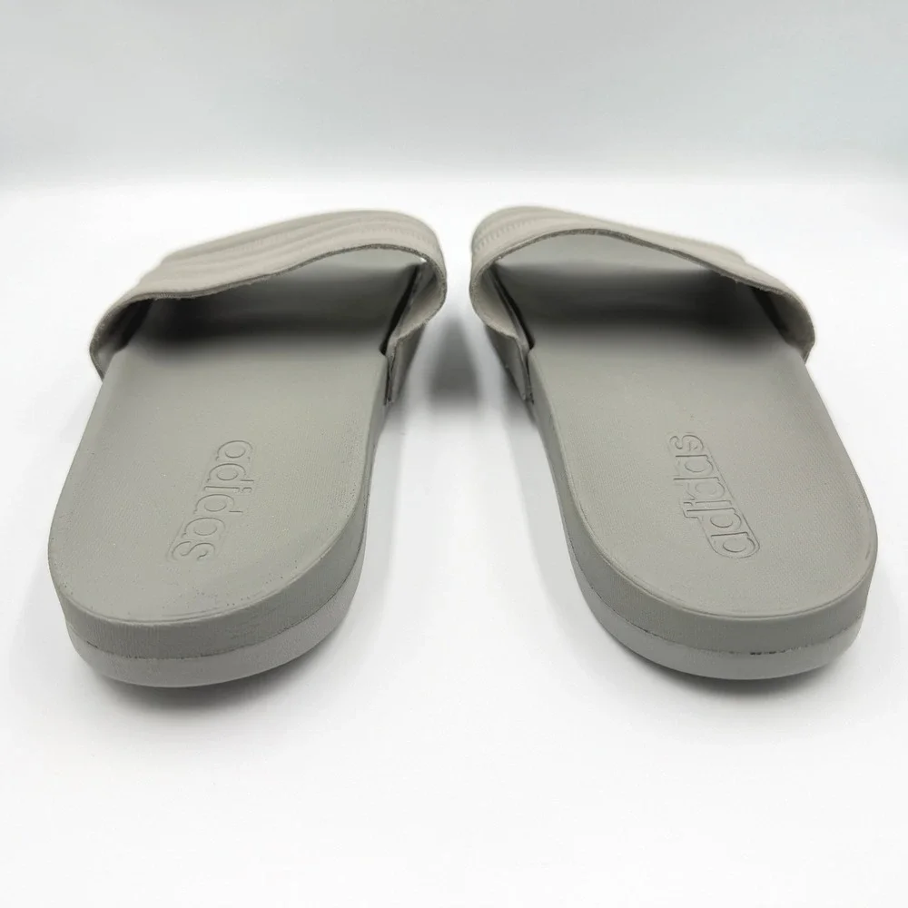 adidas Adilette Comfort Slides Men 8 Women 9 Grey ID3404 3-Stripe Sandals *NEW*